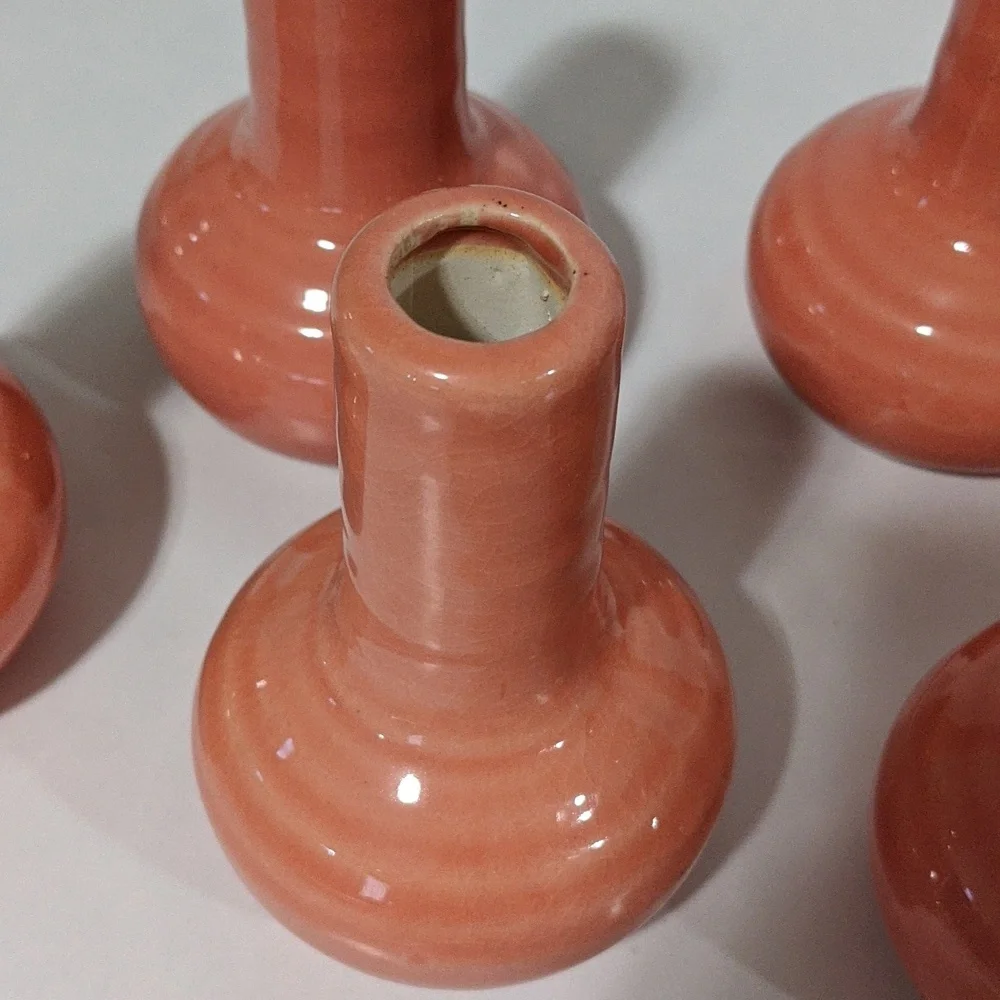 Crate&Barrel, Set of 6 Patine Peach Bud Vase